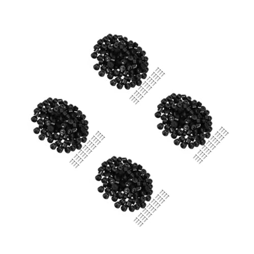 STOBOK 4 Sätze Möbelmatte Stoßdämpferfüße Aus Gummi Stoßfänger Aus Gummifüßen Runde Möbelbeine Schreibtischstuhl Ohne Rollen Stuhlmatte Für Hartböden Drehstuhl Black Pvc 100 Stück * 4 von STOBOK