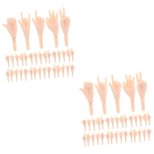 STOBOK 4 Sätze Puppenhandzubehör Babypuppen Mittelfinger Hände Puppenhand Ersatzteile Diy Puppenhand Gelenke Handgefertigte Handwerksteile Handgefertigte Puppenhandteile Pvc 100 Stück * 4 von STOBOK