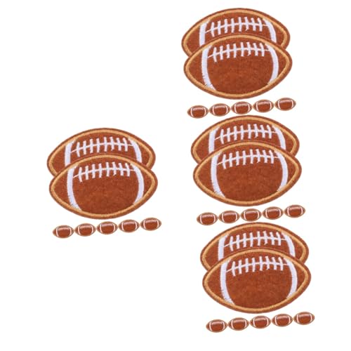 STOBOK 4 Sätze Rugby-patch Kappen Klamotten Aufnäher Patches Schirmmützen Zarte Kleiderflicken Cartoon-kleidungsflecken Hut Zubehör Dekorative Hutaufnäher Brown Polyester 12 Stück * 4 von STOBOK