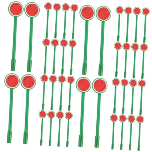 STOBOK 4 Sätze Wassermelonen-gelstift Kugelschreiber Süße Stifte Weißes Gel Tintenstifte Filzstifte Neutraler Gelstift Stifte Tinte Kunststifte Green Plastik 10 Stück * 4 von STOBOK