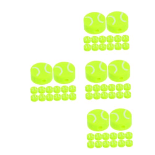 STOBOK 4 Sätze Weiche Keramikperlen Sports Spacer Perlen Lose Tennisperlen Bausatz Für Armbänder Aus Tonperlen Abstandsperlen Sportarmband Tennisperlen Polymer-ton Green 100 Stück * 4 von STOBOK