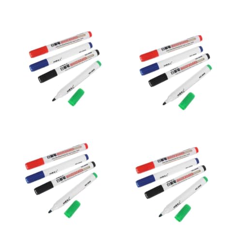 STOBOK 4 Sätze Whiteboard-stift Weiße Tafel Halterung Lampenfassung Spenderband Trockenlösch Marker Trockene Radiermarker Whiteboard-aquarellmarker Trockenlöschstift Plastik 4 Stück * 4 von STOBOK