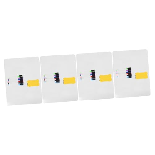 STOBOK 4 Sätze schreibtafel whiteboard Schreibtafel-Set magnetischer Notizblock Planke Memoboard kleine trocken abwischbare Tafeln Kleine Tafel fürs Büro Film löschen Weiß von STOBOK