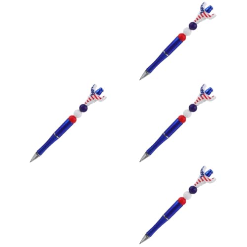 STOBOK 4 Stück Flaggenstift aus Silikon Punkt Büro benutzerdefinierter Stift Kugelschreiber Amerikanische Flagge Stift Perfekte Verarbeitung Gel Stift Zeichenstift Schreibstift Kieselgel von STOBOK