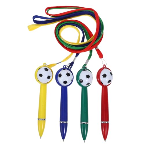 STOBOK 4 Stück Fußball Kugelschreiber Fußball-kugelschreiber Handschriftliche Stifte Fußball-goodie-bag-gefälligkeiten Stifte Für Die Party Tinte Fußballstifte Punkt Stift Plastik von STOBOK