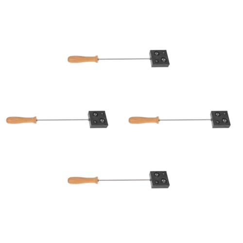 STOBOK 4 Stück Graphitform Schmelzformen Kokillen Zum Gießen Von Metall Gießen Von Metallformen Gussformen Aus Metall Barrenform Eisenform Prägelötkolben Bleikokille Brandeisen Black Holz von STOBOK