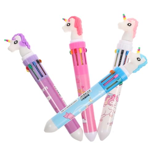 STOBOK 4 Stück Kugelschreiber Bleistifte Multi-Stift Filzstifte Stifte schreibutensilien schreibkladde verschleißfester Zeichenstift zarter mehrfarbiger Stift Abs Colorful von STOBOK