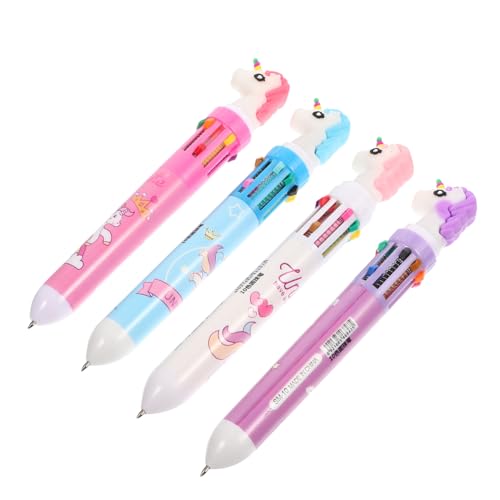 STOBOK 4 Stück Kugelschreiber Bleistifte Pinselstifte Für Filzstifte Schöne Stifte Multi-stift Stifte Mit Feiner Spitze Mehrfarbiger Stift Neuheit-stifte Kinderaccessoire Colorful Abs von STOBOK