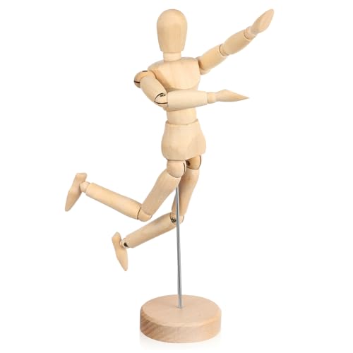 STOBOK 4 Stück Kunstholzfigur Holzmodell künstler künstlerpuppen Zeichnen Modell Holz Künstler Modell Figurenmodell zeichnen Holzfigur Statue Holzfiguren Puppenständer Lotusbaum von STOBOK