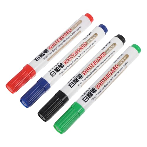 STOBOK 4 Stück Löschbare Whiteboard Marker Löschbare Spiegel Marker Büro Marker Set Whiteboard Marker Trocken Abwischbare Stifte Schulbedarf von STOBOK