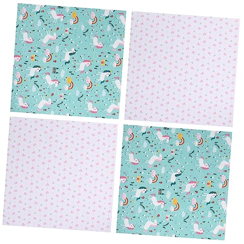 STOBOK 4 Stück Patchwork-gruppe Stoff Zum Quilten Quiltset Bedrucktes Baumwoll-patchwork Patchwork-steppstoff Patchworkstoff Patchwork-quadrate Aus Stoff Baumwollfabrik Green Baumwolle von STOBOK