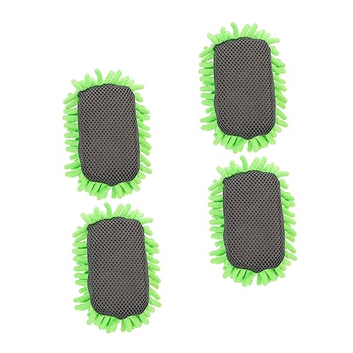 STOBOK 4 Stück Reinigungsschwamm Glasreiniger Tafelwischer Trocken Abwischbarer Radiergummi Schulbedarf Whiteboard-radierer Tafelreiniger Brettwischer Brettreiniger Light Green Chenille von STOBOK