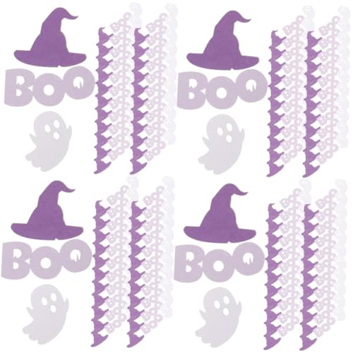 STOBOK 400 STK Halloween Konfetti Festival Konfetti Halloween-wurf-Requisiten Konfetti-Ornamente Tischkonfetti Halloween-Dekoration Gespenster Konfetti Dekorative Streuung Papier Violett von STOBOK