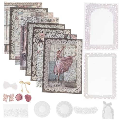 STOBOK 40St Handbuch-Materialpaket handarbeit Scrapbook-Aufkleber Zeitschrift Klebestift Junk-Journal-Kit Schrott Sammelalbum Plastikhandwerk Bastelmaterial selber machen das Haustier von STOBOK