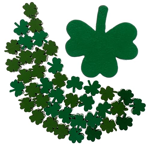 STOBOK 40St Holzperlen aus Klee DIY-Perlen Halskette Perlen Runde Perlen mit Loch Kleeblatt-Perlen holzperlen basteln bastelzeug st. patricks day dekoration Schmuck Handwerk Perlen Green von STOBOK