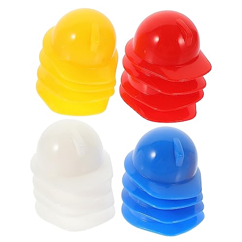 STOBOK 40st Mini-bauhut Mini-Helm Für Haustiere Kleiner Tierhut Baumütze Für Kinder Miniatur-bauhut Mini-helme Puppenhüte Konstruktionsspielzeug Spielzeug Für Kinder Flaschenhelm Plastik von STOBOK