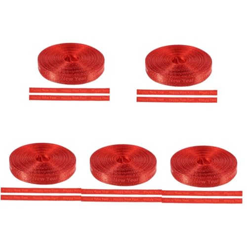 STOBOK 5 Rollen Verpackung Band Dekorativ Weihnachtsband Verdrahtet Samtband Weihnachten Band Zum Verpacken Dünn Dekorationen Die Gold Bänder Zum Verpacken Rot Polyester STOBOK 5 Rollen Verpackung Band Dekorativ Weihnachtsband Verdrahtet Samtband Weihnachten Band Zum Verpacken Dünn Dekorationen Die Gold Bänder Zum Verpacken Rot Polyester von STOBOK