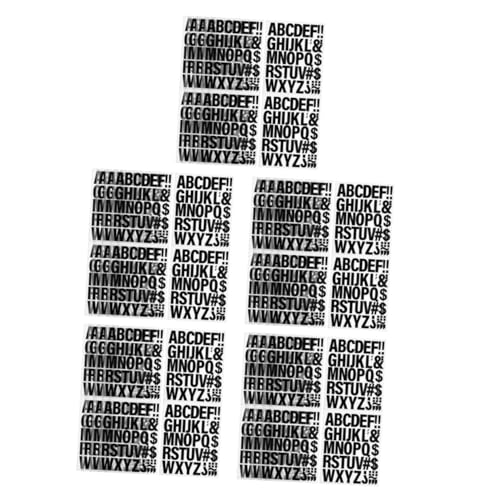 STOBOK 5 Sätze 5 Sets Eisenbuchstaben Kleidungsaufkleber Buchstabenaufkleber Kleine Wärmeübertragungen Buchstaben Alphabetaufkleber Buchstabenaufkleber 10 Blatt * 5 von STOBOK