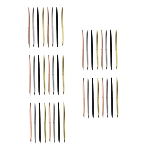 STOBOK 5 Sätze 5 Sets Rotierender Kugelschreiber Kugelschreiber Einziehbare Edelstahlstifte Duschstifte Schreibstifte Mit Schwarzer Tinte Valentinstagsstift 1 Mm Stifte 8 Stück * 5 von STOBOK