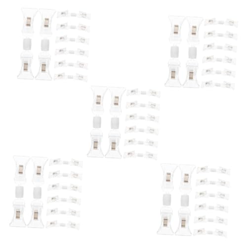 STOBOK 5 Sätze 5 Sets Werbe Clip Schilder Für Büroartikel Drehbare Clips Vertikale Schilderhalter Clips Transparente Clips T Shirt Display Ständer Für Anbieter Schilder 8 Stück * 5 von STOBOK