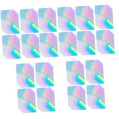 STOBOK 5 Sätze Anzeige Leben Weiß Aufzeichnen Doppelt One Piece Aufkleber Buch Sticker Holographic Sticker Scrapbooking-sticker Holografischer Karton Gravurfolie - 20 Blatt * 5 von STOBOK