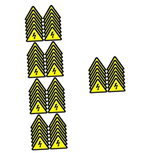 STOBOK 5 Sätze Blitz-etikett Klebesticker Stickers Aufkleber Warnzeichen Aufkleber Gelbe Aufkleber Elektrische Gefahr Elektroraum Zeichen Etiketten Für Schalttafeln Yellow 30 Stück * 5 von STOBOK