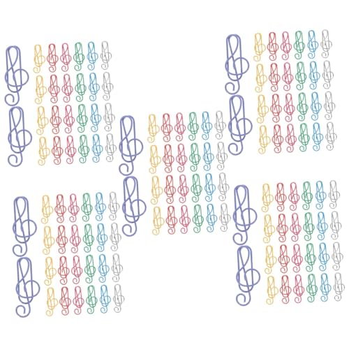 STOBOK 5 Sätze Büroklammer Dokumentieren Zwischenablage Klemmbretter Schule Clips Planke Papier Heftklammern Bürobedarf Office-dokumentenklammern Schulbedarf Eisen 100 Stück * 5 von STOBOK