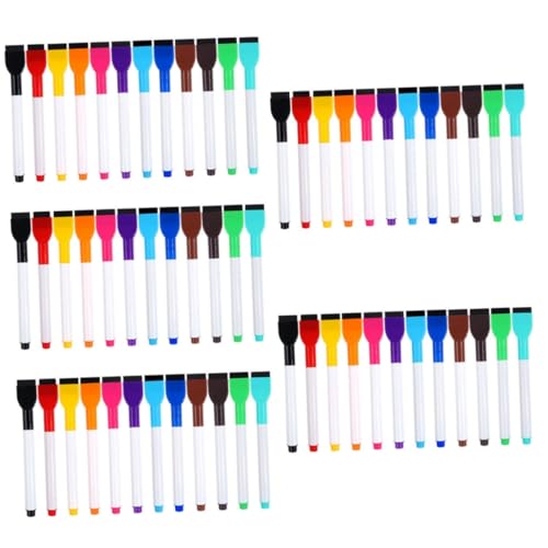 STOBOK 5 Sätze Farbiger Whiteboard-stift Weiß Trockenlöschstift Abwaschbare Marker Whiteboard-radierer Whiteboard-stifte Kreidestift Farblöschbarer Stift Farbstift Filzbürste 12 Stück * 5 von STOBOK