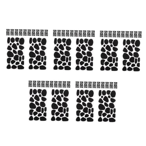 STOBOK 5 Sätze Filzaufkleber Filzunterlage Diy-aufkleber Für Kinder Aus Schwarzem Filz Wandaufkleber Für Kinder Wandtattoos Für Kinder Schwarze Diy-aufkleber Gefühlt Black 12 Blatt * 5 von STOBOK