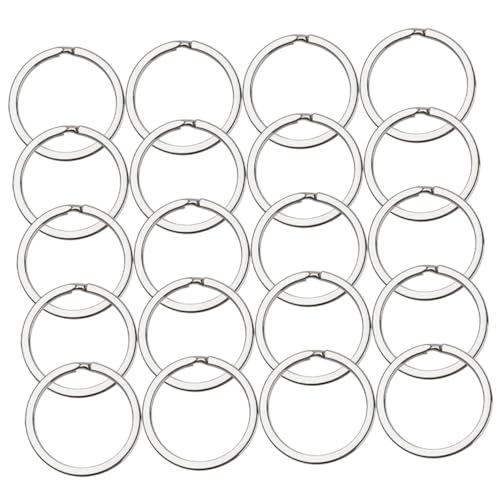 STOBOK 5 Sätze Flach Ring Goldene Biegeringe Goldene Creolen Schlüsselanhängerhaken Schlüsselring-clips Schlüsselketten Schleife Splitter Ringe Aus Sterlingsilber Band Metall 40 Stück * 5 von STOBOK