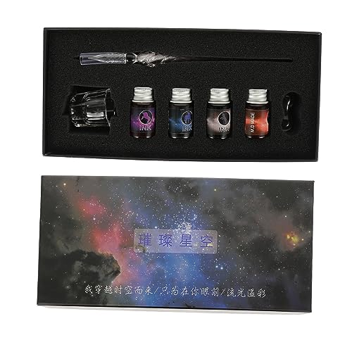 STOBOK 5 Sätze Glasstift schreibutensilien schreibkladde blumenmuster kettelstifte kalligrafie set pens Stift-Kit dekorativer Malstift farbige Tinte Dip-Stift Dip-Pen-Set aus Glas von STOBOK