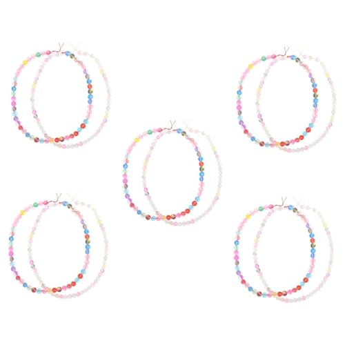 STOBOK 5 Sätze Glitzerstein Kristallperlen Perlen Für Schmuck Perlen Masse Rocailles Reize Beads for Bracelets Glasperlen Lose Diy-perlen Basteln Armband Diy Perlen Colorful 2saiten*5 von STOBOK