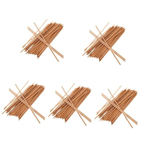 STOBOK 5 Sätze Karbonisierter Bambusstab Holzstäbe Fotorequisiten Holzstäbchen Stöcke Zum Basteln Holzhandwerk Stockholzherstellung Holzstabdekor Hölzern Light Brown 50 Stück * 5 von STOBOK