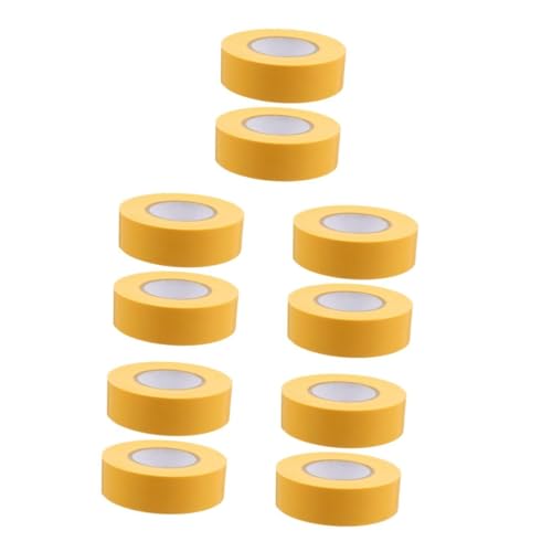 STOBOK 5 Sätze Kein Klebeband Werkzeug Markieren Markierungsband Dekoratives Klebeband Absperrband Farbiges Packband Nicht Klebendes Klebeband Dekorationsband Pvc Yellow 2 Stück * 5 von STOBOK