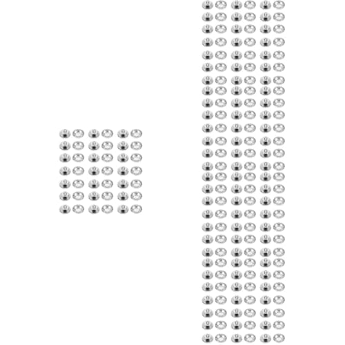 STOBOK 5 Sätze Kristallschnalle Am Bett Häkelknöpfe Haken- Und Ösenriegelnähen Knopf Knöpfe Zum Basteln Tasten Polsterknöpfe Knöpfe Für Kopfteil Schaltet Um Acryl Silver 50 Stück * 5 von STOBOK