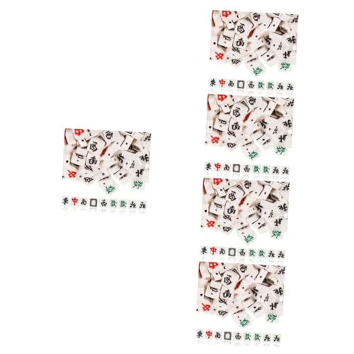 STOBOK 5 Sätze Mahjong-perlen Anhänger Aus Tonperlen Mahjongg Linsenperlen Mahjong-ohrringe Bastelmaterial Bastel Materialien Armband Zubehör Perlenanhänger Polymer-ton 100 Stück * 5 von STOBOK