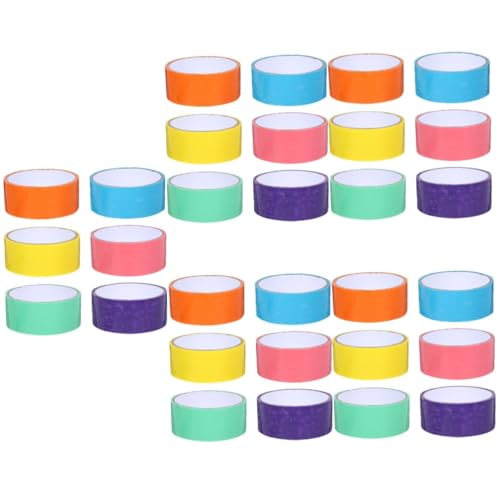 STOBOK 5 Sätze Makronenband Klebestreifen Farbiges Klebeband Klebestifte Klebrig Sportband Regenbogen-tape-ball Farbige Kugelbänder Farbiges Band Verpackungs Band Abs 6 Rollen * 5 von STOBOK