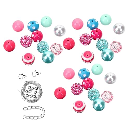 STOBOK 5 Sätze Perlen Bausätze Rocailles Kleine Behälter Mit Deckel Schmuck Knallen Reize Bastelzeug Beads Kügelchen Geschenkeidee Diy Girlande Perle Armband Diy Liefert Harz 50 Stück * 5 von STOBOK