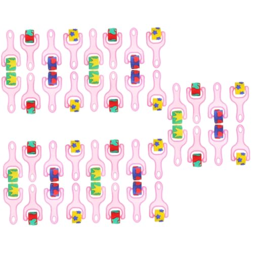 STOBOK 5 Sätze Stempelpinsel Für Kinder Formen Malschwamm Kinder Malen Stempel Maltisch Für Kinder Diamentpaiting Kinder Kinder-Graffiti-walzen Kindermalstempel Mal-Kits Rosy 8 Stück * 5 von STOBOK