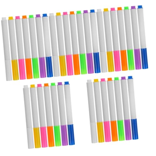 STOBOK 5 Sätze Textmarker Schreibkladde Whiteboard Stifte Wischen Gel Federmäppchen Whiteboard-stifte Für Den Haushalt Praktische Trocken Abwischbare Marker Plastik 7 Stück * 5 von STOBOK