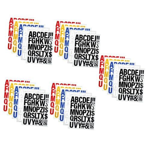 STOBOK 5 Sätze Wärmeübertragung Buchstabendekor Buchstabenaufkleber Briefe Buchstaben Aufnäher Buchstaben Patches Buchstaben Aufkleber Buchstaben Aufbügeln Stickereiflecken 5 Stück * 5 von STOBOK