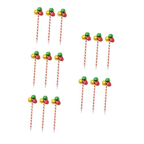 STOBOK 5 Sätze Weihnachtsglockenstift Stift Mit Glockenmotiv Weihnachtsstift Für Büro Jingle Bell Kugelschreiber Weihnachtsstifte Schreiben Weihnachts-glitzer-rentier-stift 3 Stück * 5 von STOBOK