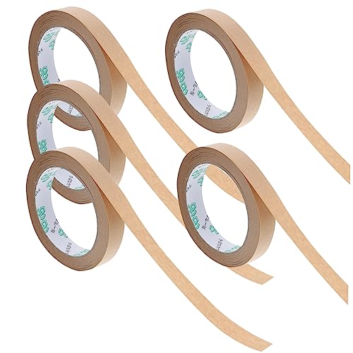 STOBOK 5 Stk Klebeband Aus Kraftpapier Klebeband-spender-schreibtisch Nachfüllung Pastellfarbenes Washi-tape Papier Klebeband Plakatband Dünnes Klebeband Kraftpapierbänder Abdeckband von STOBOK