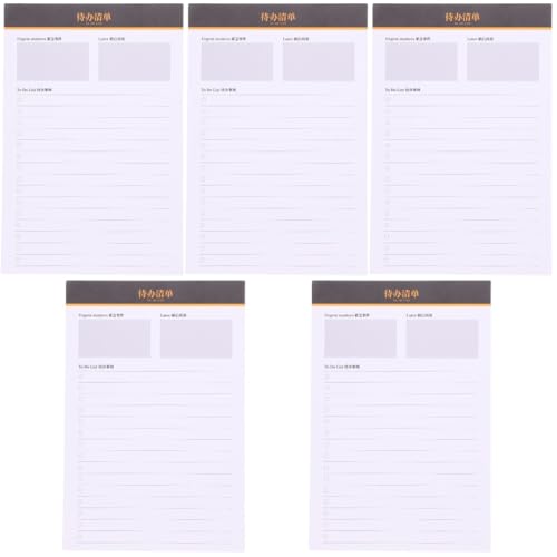 STOBOK 5 Stück 1 Planer the notebook notepad notiztafel - Zeitmanagement Notizbuch - Terminkalender Notizbuch To-Do-Listen-Pads legaler Block Notizblöcke für die Schule Notizblock Papier von STOBOK