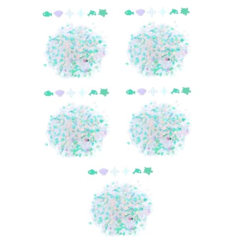 STOBOK 5 Stück 2 Pailletten Aus Der Unterwasserserie Lose Pailletten Füllender Charme Pailletten Füllen Epoxid-schmuckfüller Füller Pailletten Party-glitzer-pailletten Bulk-pailletten Pvc von STOBOK