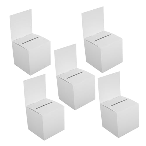 STOBOK 5 Stück Box Beschichtetes Papier Faltbares Spendenglas Praktische Spendenboxen Wahlurnen Vorschlagsboxen Weiße Spendenboxen STOBOK 5 Stück Box Beschichtetes Papier Faltbares Spendenglas Praktische Spendenboxen Wahlurnen Vorschlagsboxen Weiße Spendenboxen von STOBOK