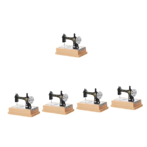 STOBOK 5 Stück Mini Nähmaschine Geburtstagsgeschenk Nähmaschinenmodell Mikro Landschaft Dekoration Rollenspiel Geschenk Mini Möbel Miniaturen Möbelmodell Mini von STOBOK