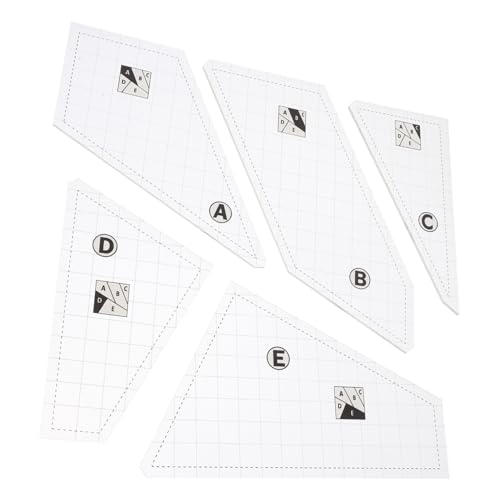 STOBOK 5-Teiliges Set Patchwork-Werkzeuge nähwerkzeug Beschichtungsvorlage Stickschablone Vorlage zur Herstellung von Ohrringen DIY Patchwork-Lineal Quilter-Styling-Tool Acryl Transparent von STOBOK