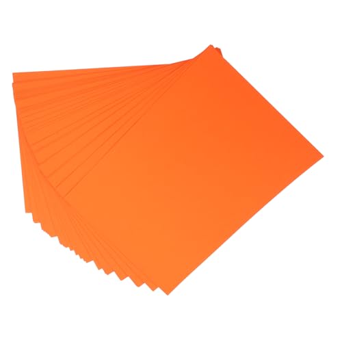 STOBOK 50 Blatt A4-farbkarton Farbiges Druckerpapier Pastellfarbenes Baupapier Visitenkartenpapier Kartenpapiere Selber Machen Bastelpapiere Selber Machen Origami Diy Papier Orange von STOBOK