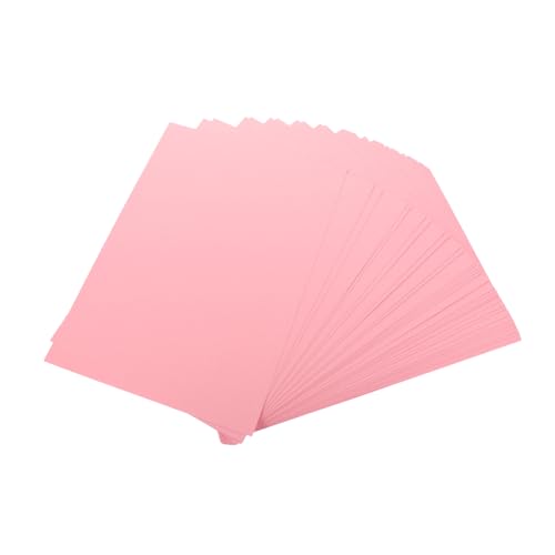 STOBOK 50 Blatt A4-farbkarton Gel-druckplatte Kartenzubehör Für Erwachsene Kartenherstellung Leere Karten Einfache Karten Spiegelkarte Origami-materialien Malmaterial Papier Rosa von STOBOK